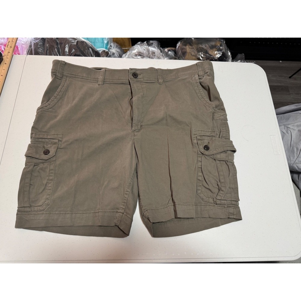 Foundry Supply Cargo Shorts Mens 48 Beige Utility Big‎ Tall Casual Stretch k